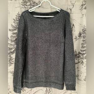 WHBM Women's Gray/Silver Metallic Sweater